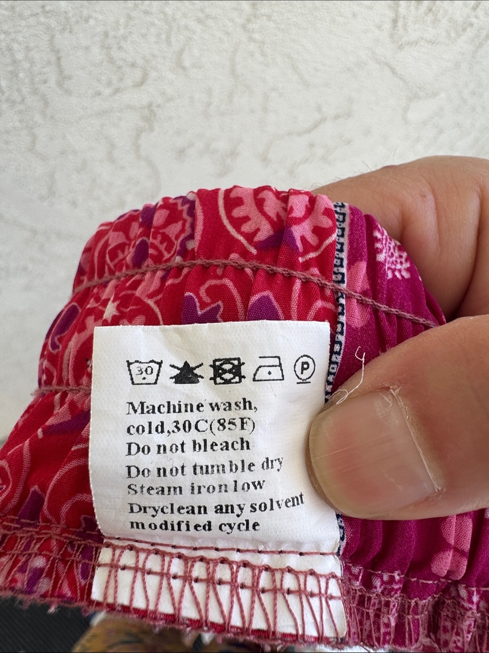 Pink Patchwork Wide-Leg Lounge Pants size XL - Picture 3 of 5